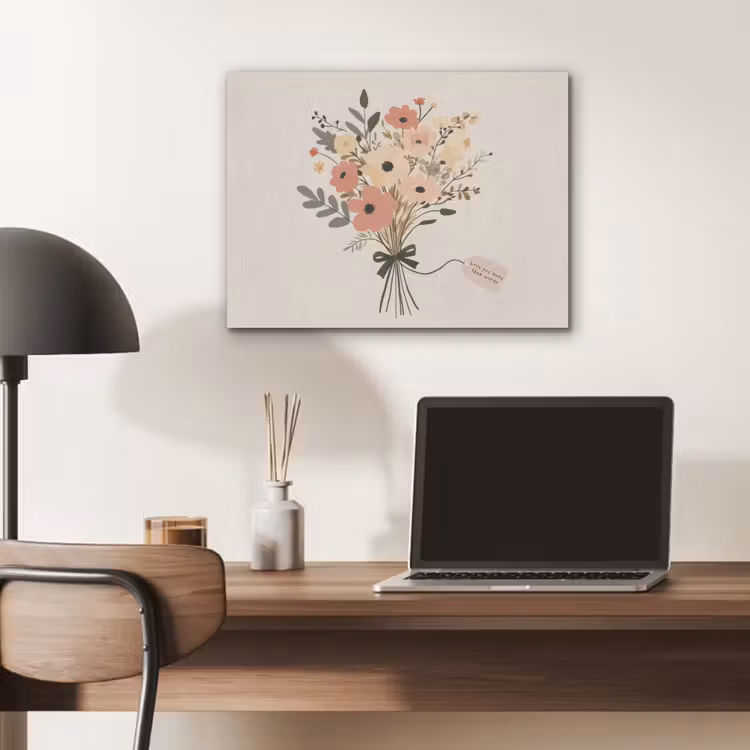 Bloemen - Quote - Beige - Lint PET vilt klein -sfeer5