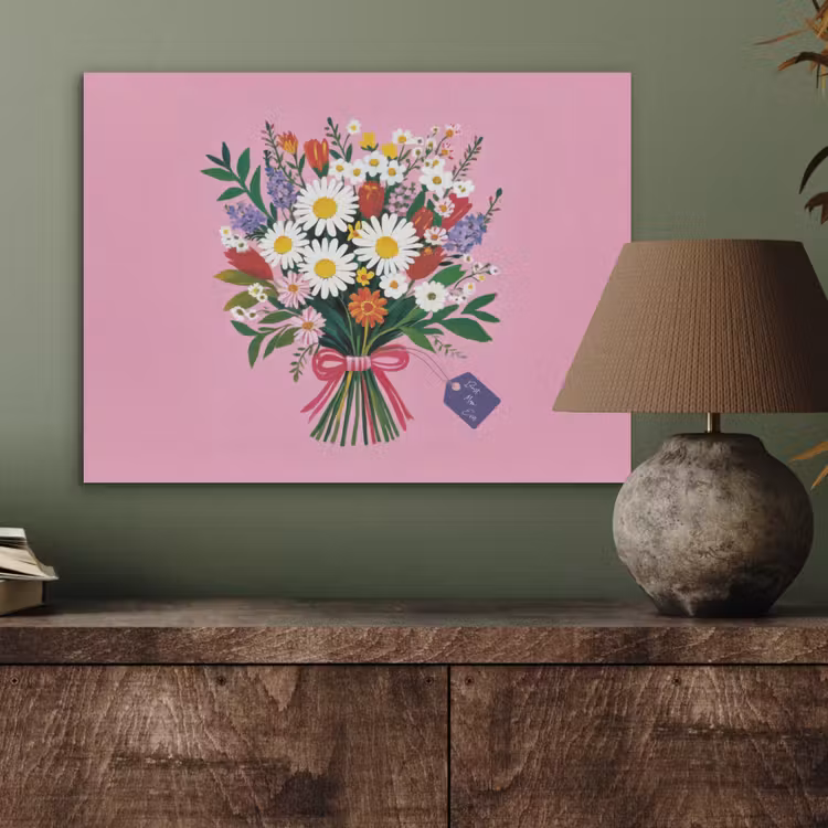 Bloemen - Quote - Kaartje - Kleurrijk PET vilt klein -sfeer2