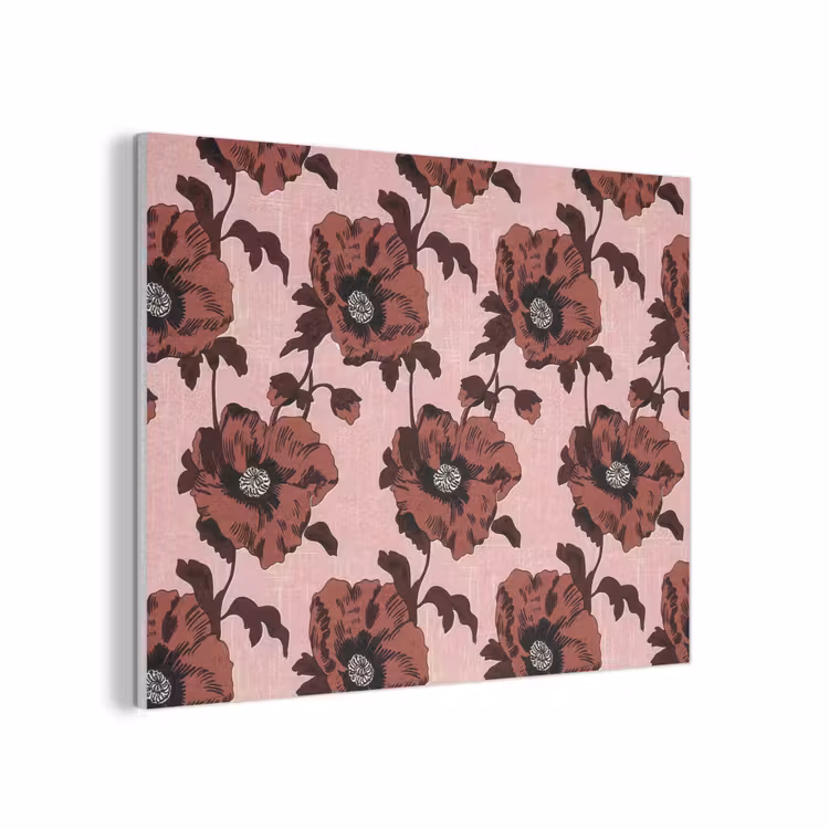 Bloemen - Retro - Rood PET vilt klein 837 -3d