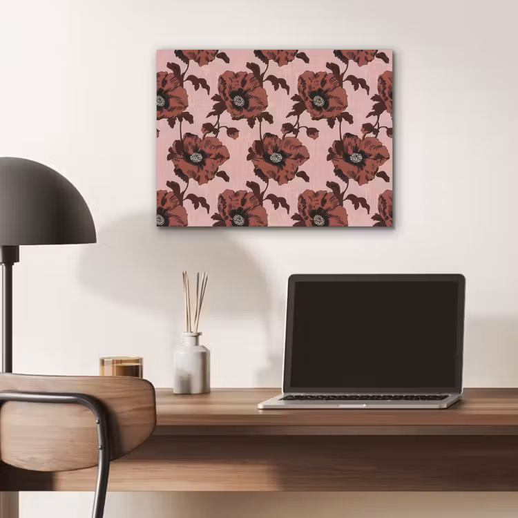 Bloemen - Retro - Rood PET vilt klein 837 -sfeer5