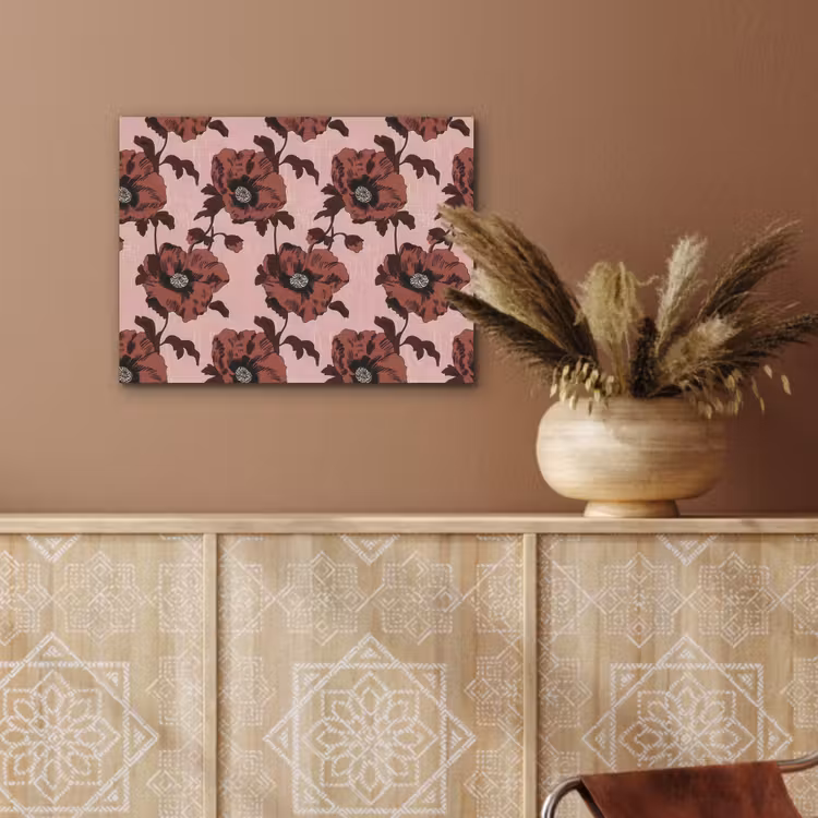 Bloemen - Retro - Rood PET vilt klein 837 -sfeer4