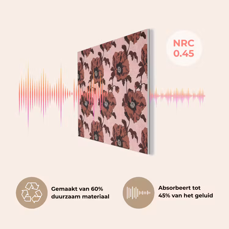 Bloemen - Retro - Rood PET vilt klein 837 -USP_NL