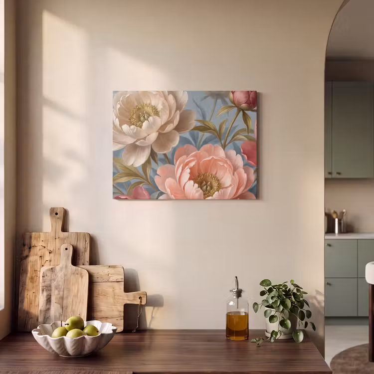 Bloemen - Roze - Beige - Modern - Natuur PET vilt klein -sfeer2