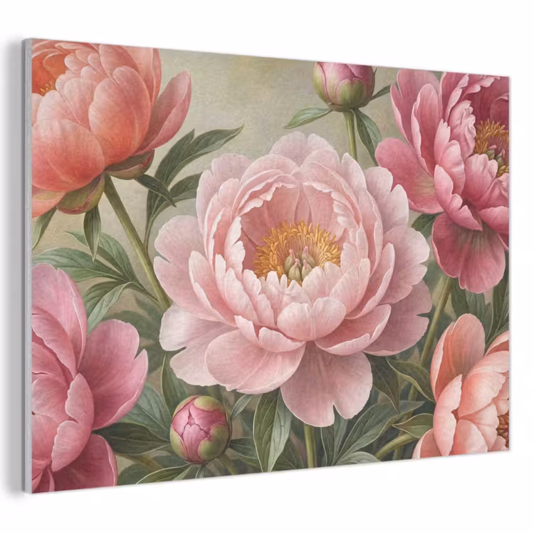 Bloemen - Roze - Klassiek - Gedetailleerd - Natuur PET vilt klein -3d