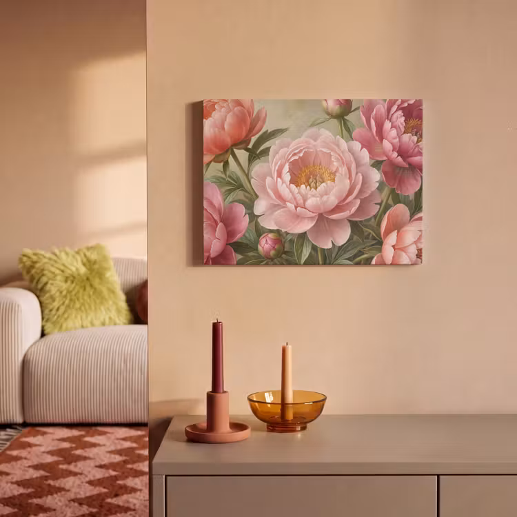 Bloemen - Roze - Klassiek - Gedetailleerd - Natuur PET vilt klein -sfeer1