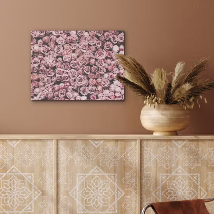 Bloemen - Rozen - Natuur - Roze - Botanisch PET vilt klein -sfeer4