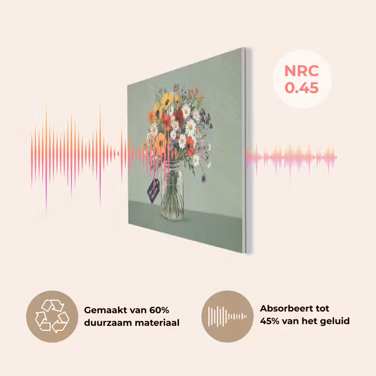 Bloemen - Vaas - Kaartje PET vilt klein -USP_NL