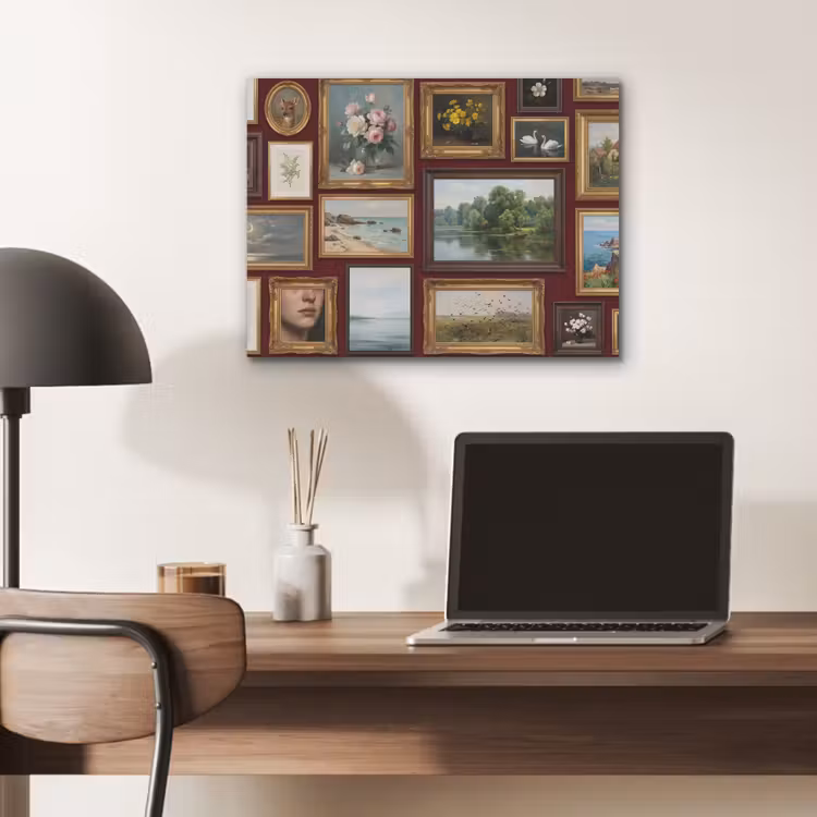 Bloemen - Vaas - Klassiek - Kunst - Rood PET vilt klein -sfeer5