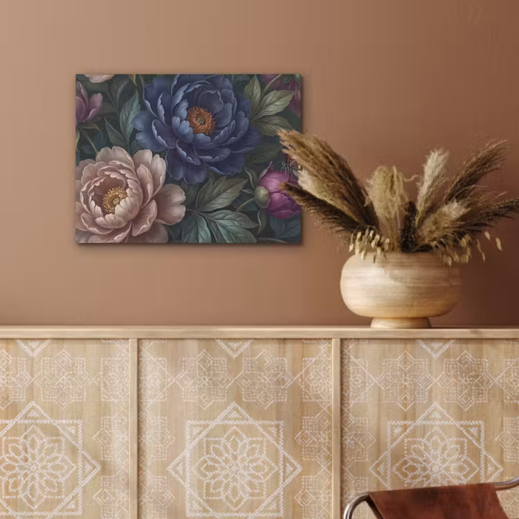 Bloemen - Vlinder - Natuur - Modern - Paars PET vilt klein -sfeer4