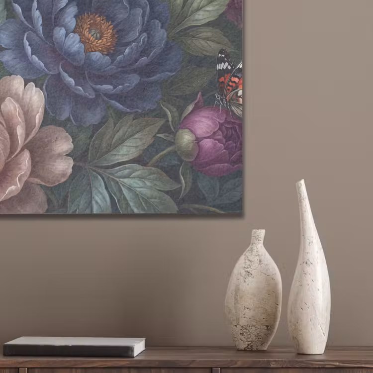 Bloemen - Vlinder - Natuur - Modern - Paars PET vilt klein -sfeer6_closeup