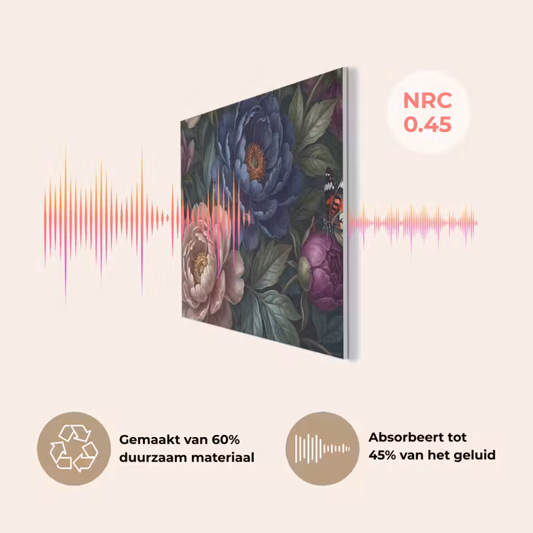 Bloemen - Vlinder - Natuur - Modern - Paars PET vilt klein -USP_NL