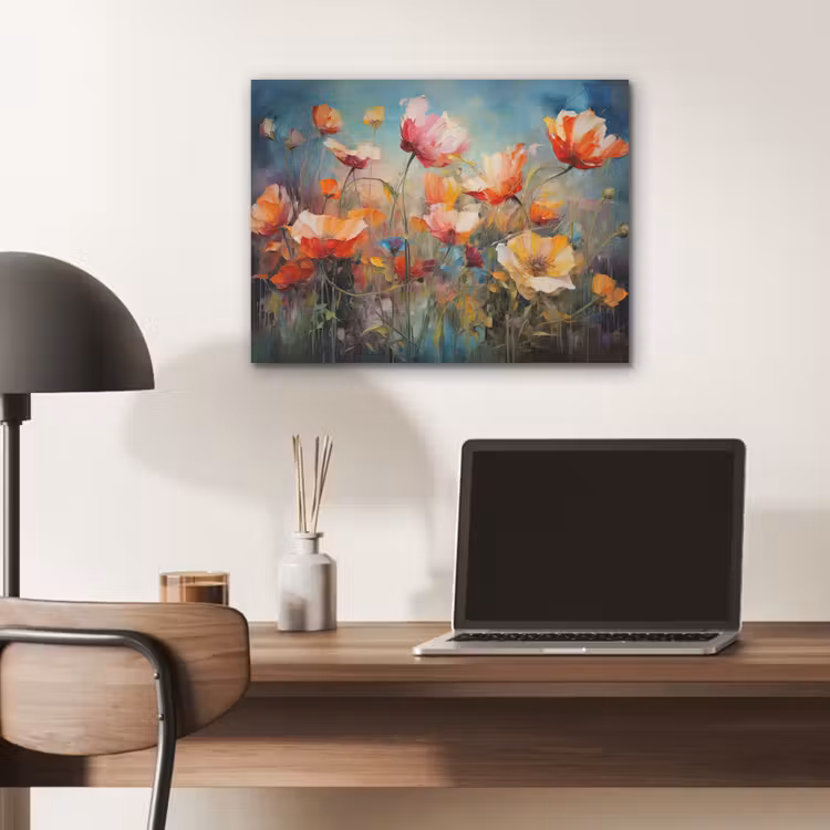 Bloemen - Watercolor - Kunst - Botanisch - Natuur PET vilt klein -sfeer5