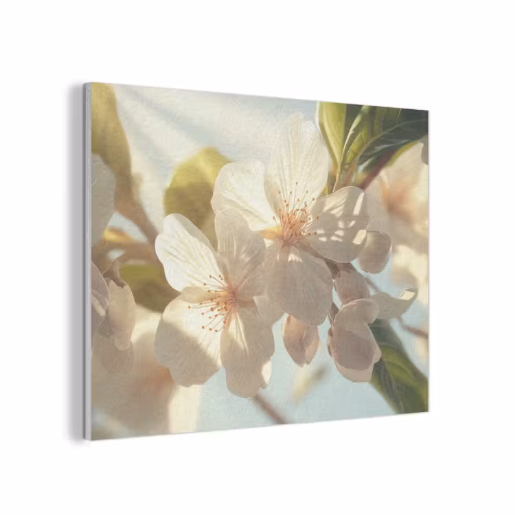 Bloesems - Wit - Zonnestralen - Bloemblaadjes PET vilt klein -3d