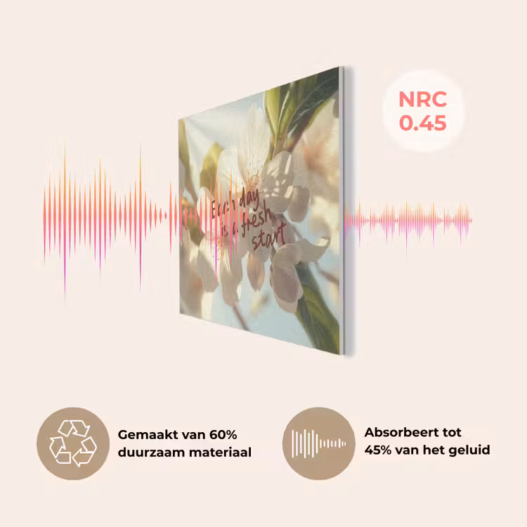 Bloesems - Zonlicht - Quote - Wit PET vilt klein -USP_NL