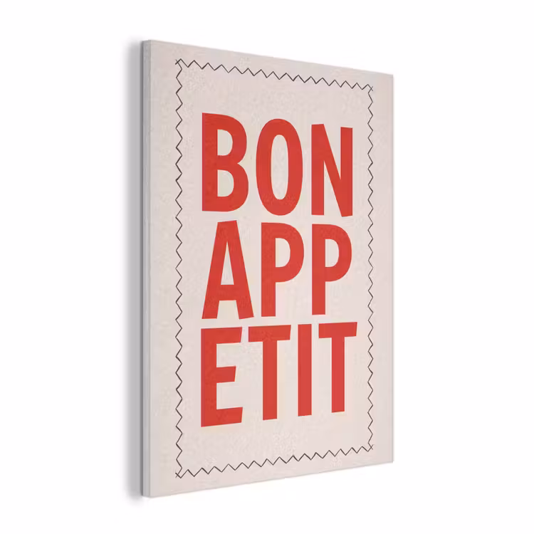 Blokletters - Rood - Kartelrand PET vilt klein -3d