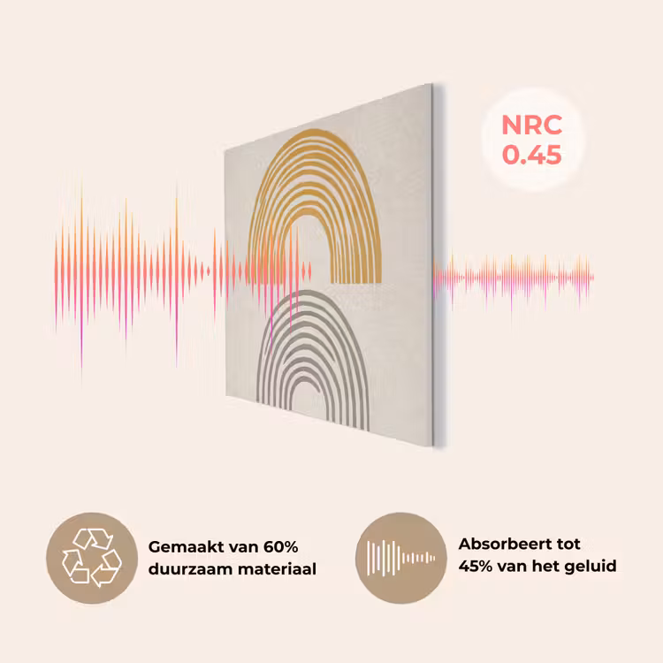 Bogen - Lijnen - Oranje - Minimalistisch PET vilt klein -USP_NL