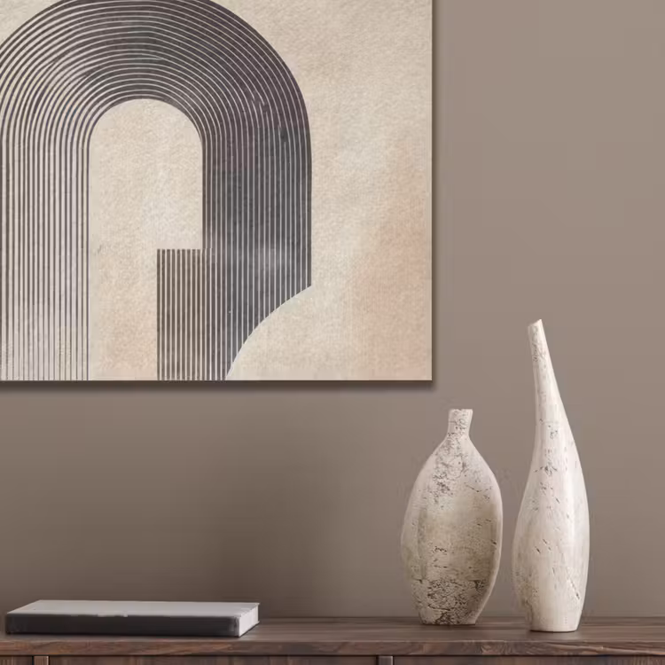 Boog -  Strepen - Minimalistisch - Zwart PET vilt klein -sfeer6_closeup