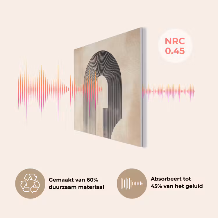 Boog -  Strepen - Minimalistisch - Zwart PET vilt klein -USP_NL