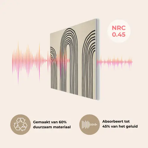 Boogvormen - Zwart - Strak PET vilt klein -USP_NL