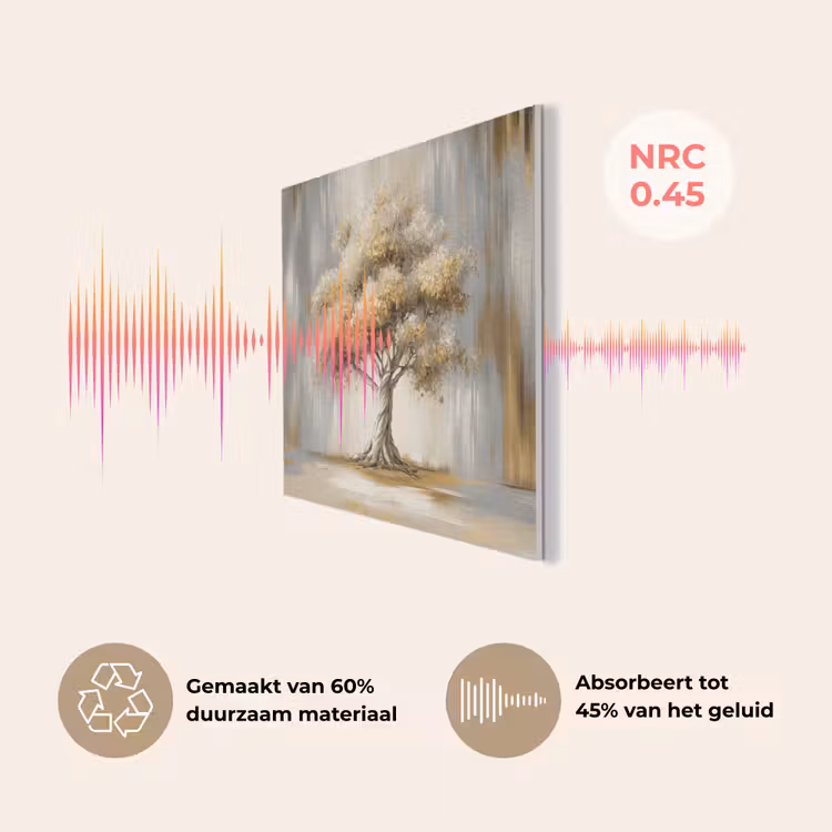 Boom - Bladeren - Abstract - Wit PET vilt klein -USP_NL