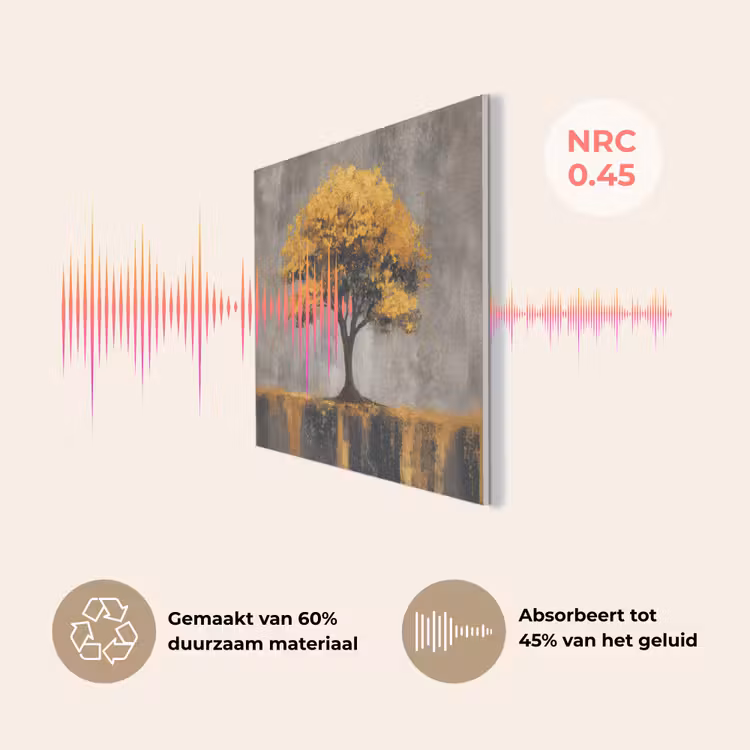 Boom - Bladeren - Goud - Abstract PET vilt klein -USP_NL