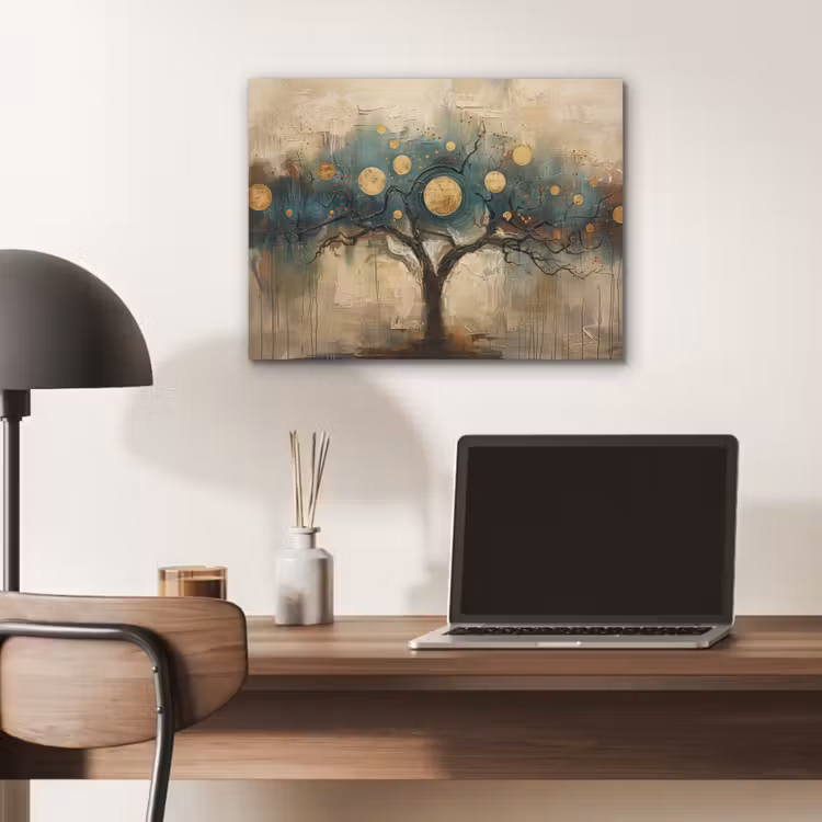 Boom - Kunst - Maan - Watercolor PET vilt klein -sfeer5
