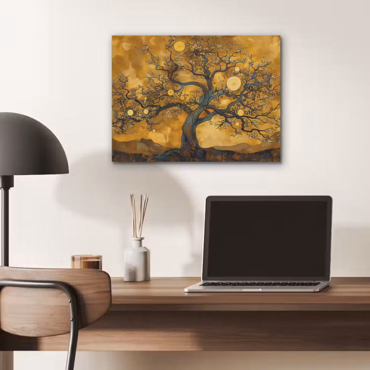 Boom - Levensboom - Abstract - Goud PET vilt klein -sfeer5