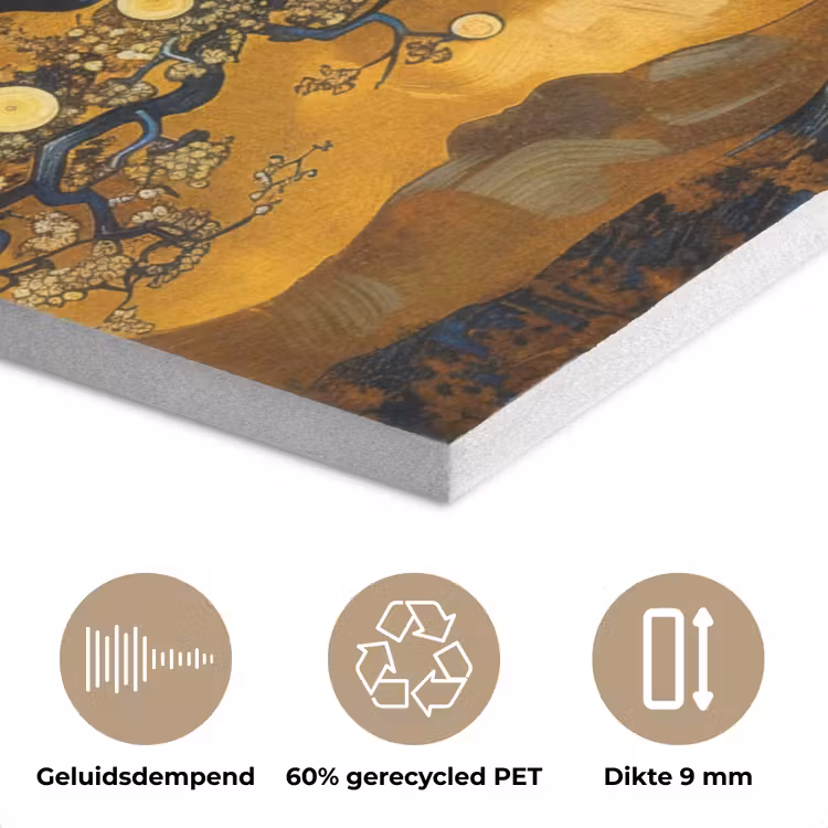 Boom - Levensboom - Abstract - Goud PET vilt klein -closeup_NL