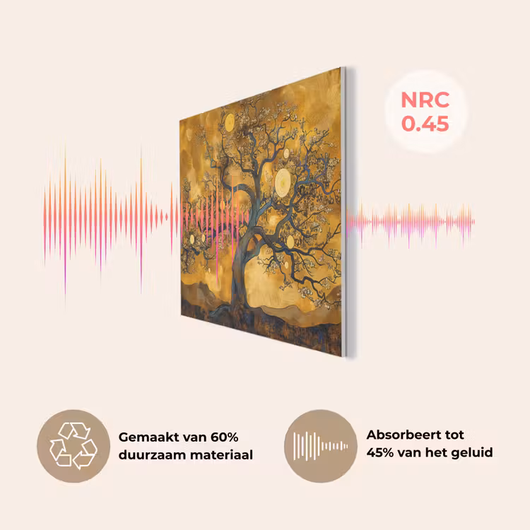 Boom - Levensboom - Abstract - Goud PET vilt klein -USP_NL