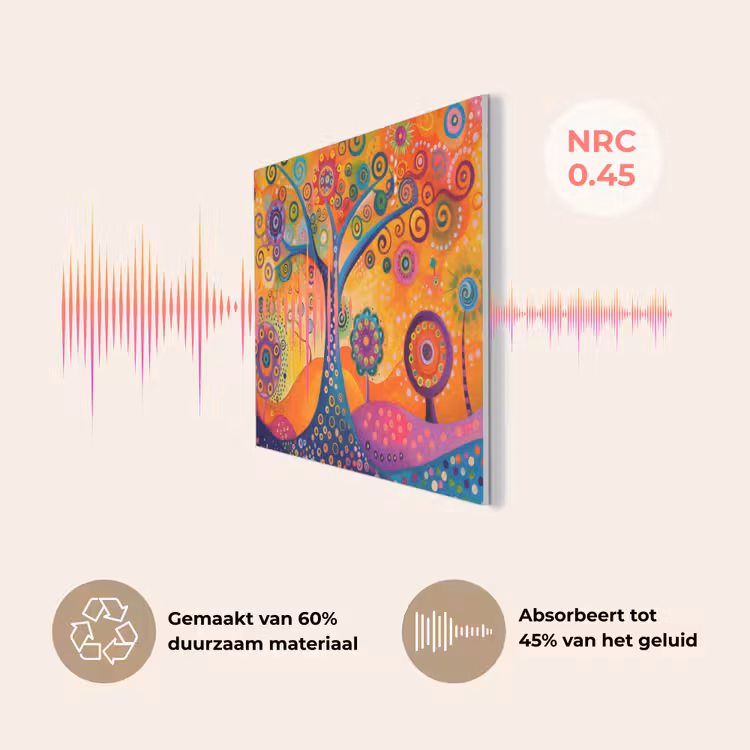 Boom - Levensboom - Abstract - Kleurrijk PET vilt klein -USP_NL