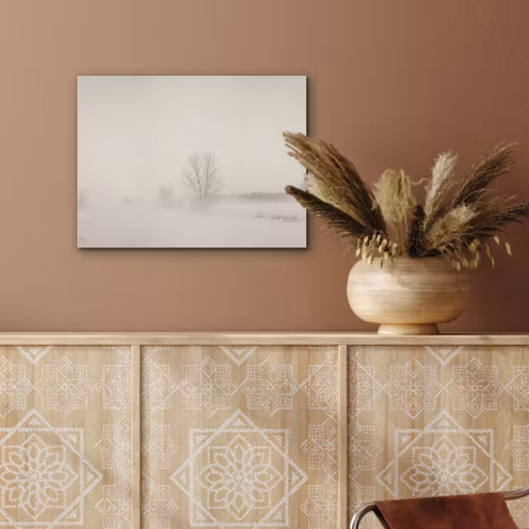 Boom - Mist - Sneeuw - Winter - Minimalistisch PET vilt klein -sfeer4
