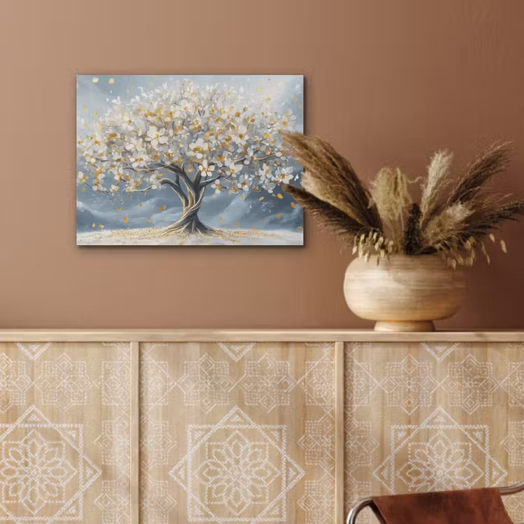 Boom - Winter - Levensboom - Modern - Goud PET vilt klein -sfeer4