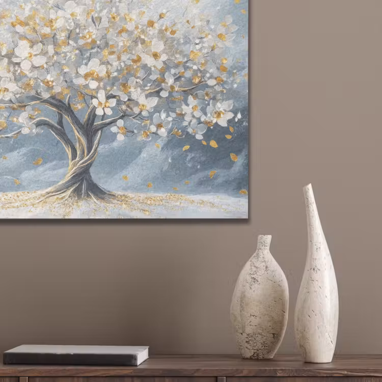 Boom - Winter - Levensboom - Modern - Goud PET vilt klein -sfeer6_closeup