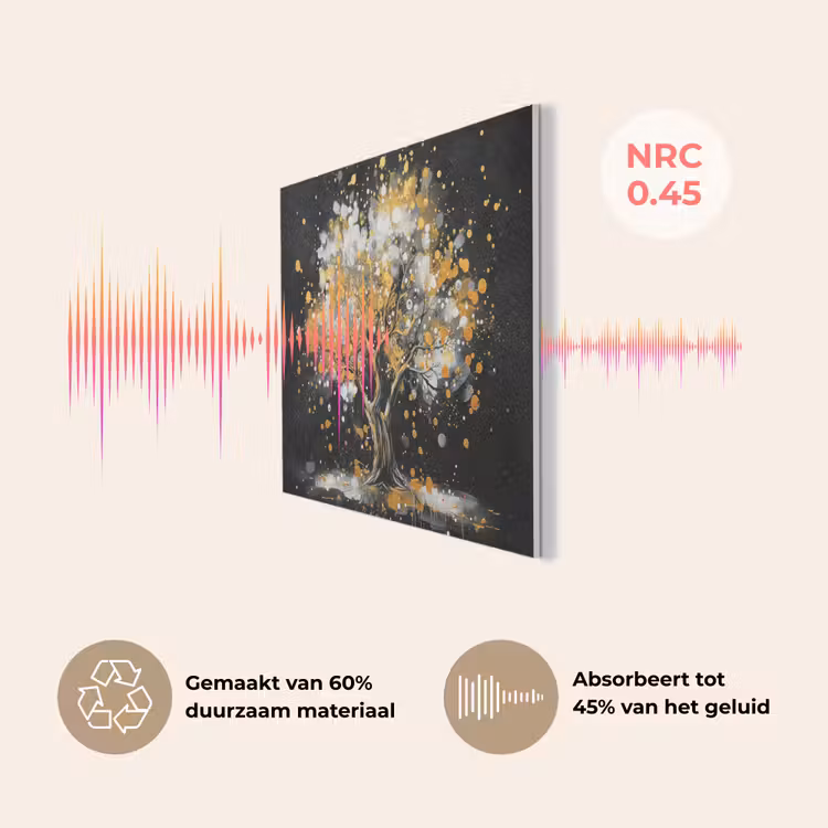 Boom - Zwart - Goud - Wit - Modern PET vilt klein -USP_NL
