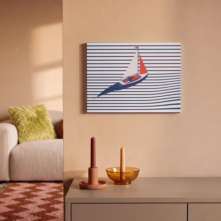 Boot - Water - Abstract - Blauw PET vilt klein -sfeer1