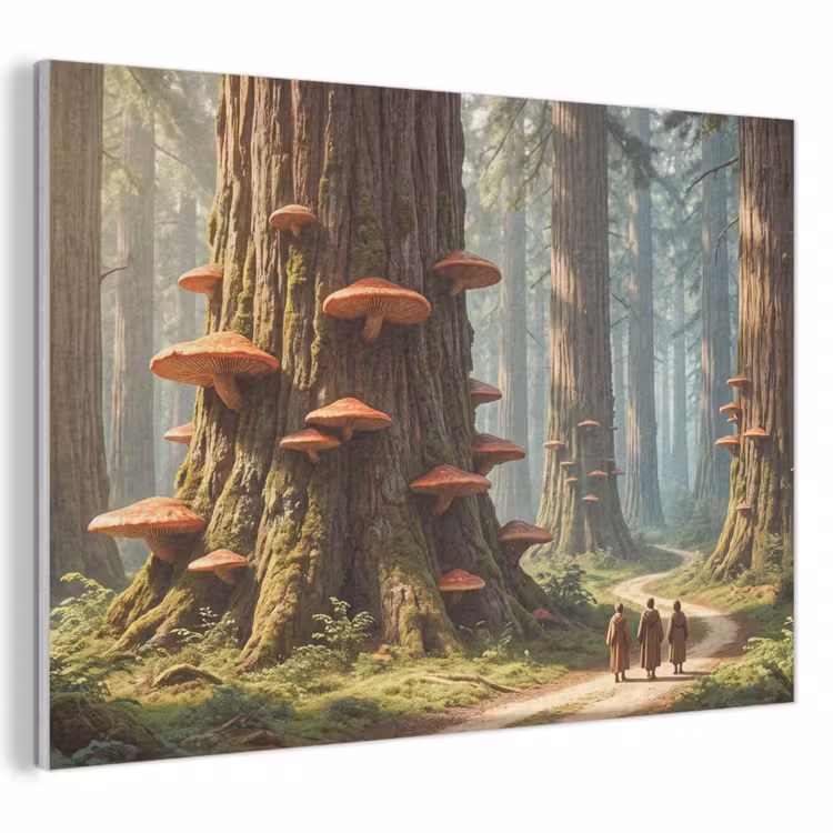 Akoestisch schilderij - Bos - Bomen - Natuur - Bos - Bomen - Natuur PET vilt klein