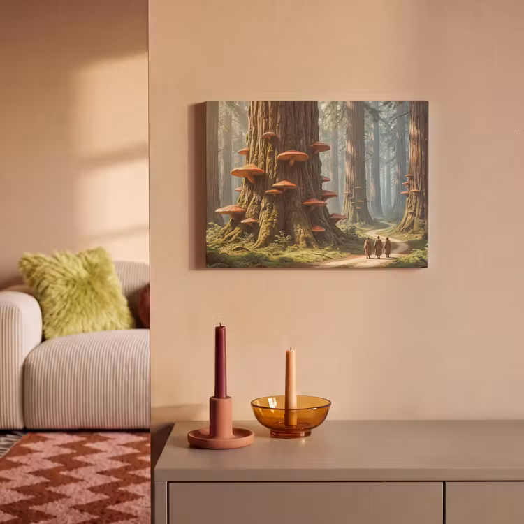 Akoestisch schilderij - Bos - Bomen - Natuur - Bos - Bomen - Natuur PET vilt klein