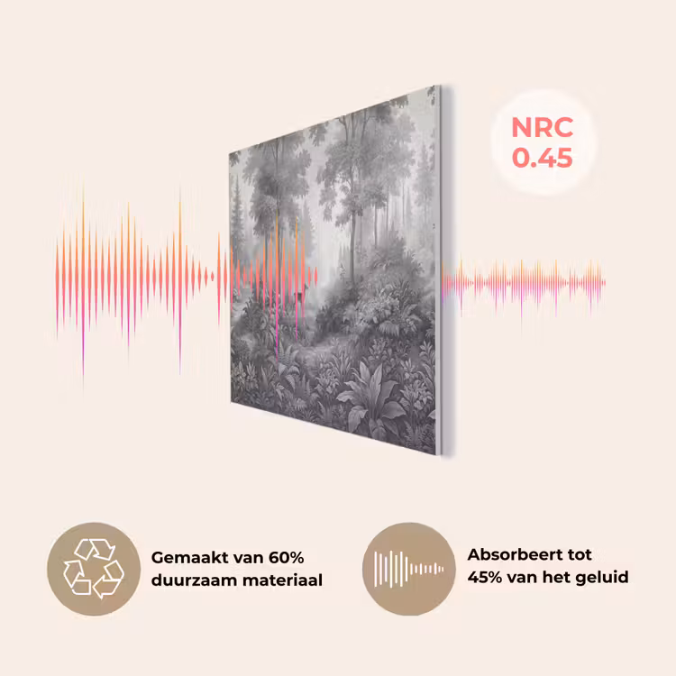 Bos - Hert - Zwart - Wit PET vilt klein -USP_NL