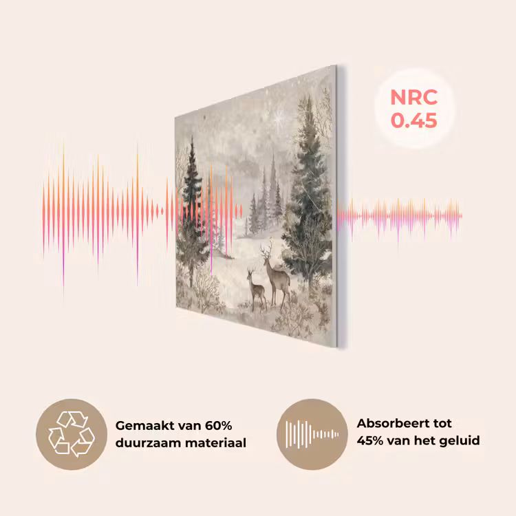 Bos - Herten - Winter - Sneeuw PET vilt klein -USP_NL