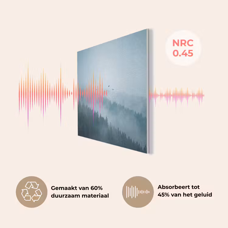 Bos - Mist - Vogels - Natuur - Groen PET vilt klein -USP_NL