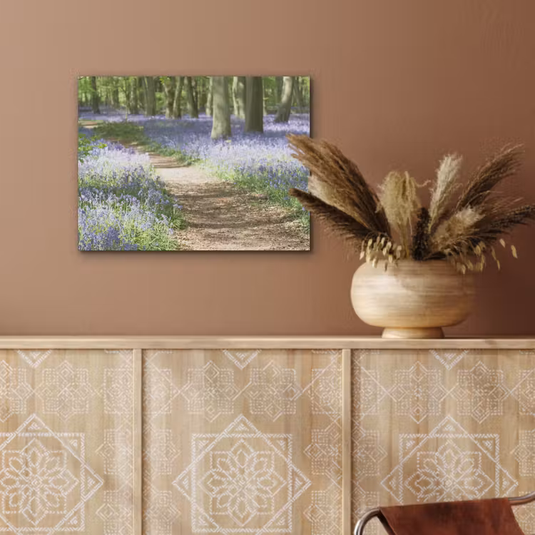 Bos - Pad - Bloemen - Paars - Groen - Natuur PET vilt klein -sfeer4
