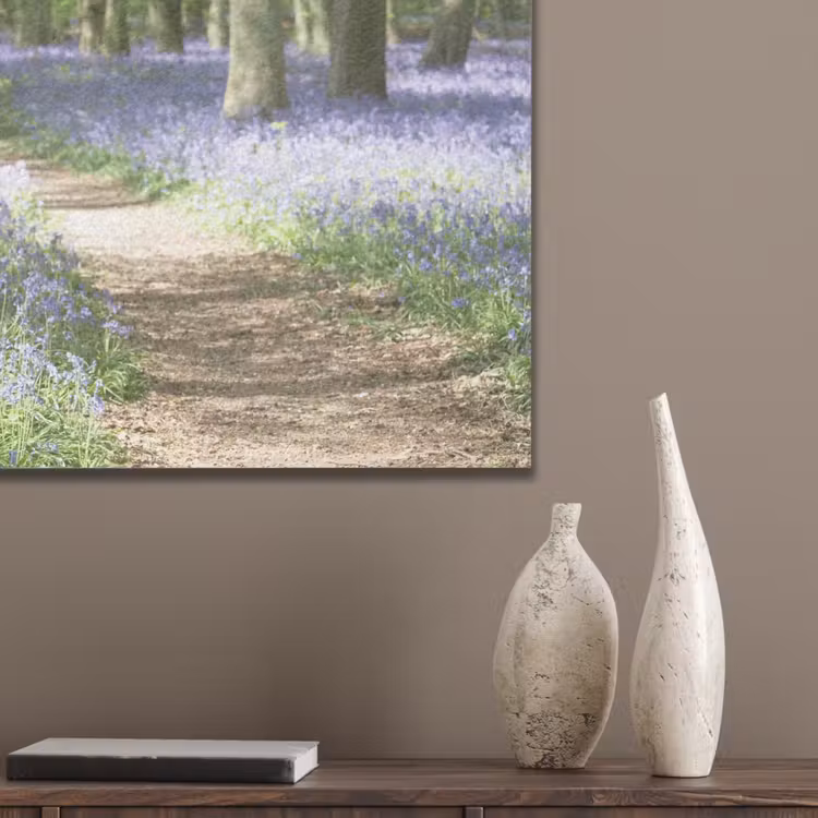Bos - Pad - Bloemen - Paars - Groen - Natuur PET vilt klein -sfeer6_closeup