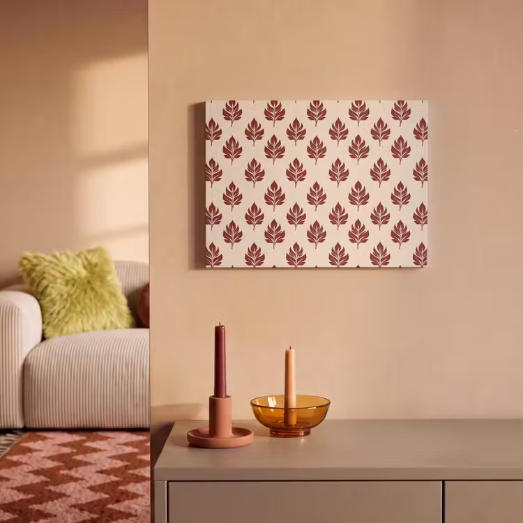 Botanisch - Patroon - Bordeaux PET vilt klein 837 -sfeer1