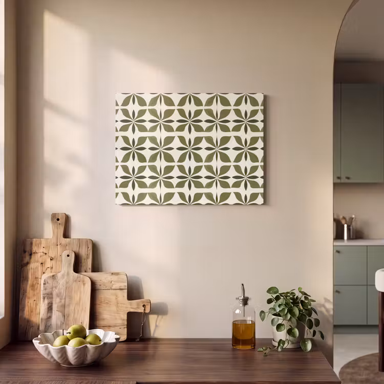 Botanisch - Retro - Groen PET vilt klein 837 -sfeer2