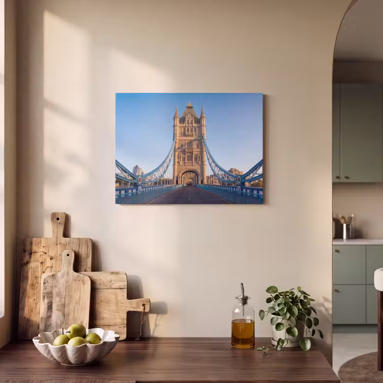 Brug - Toren - Architectuur - Klassiek - Blauw PET vilt klein -sfeer2