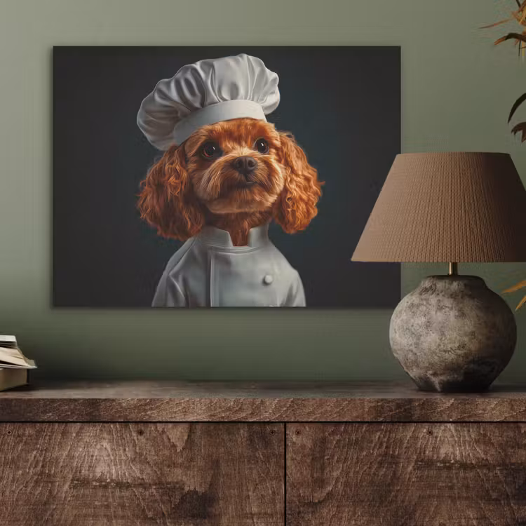 Bruin - Kok - Hondje PET vilt klein -sfeer2