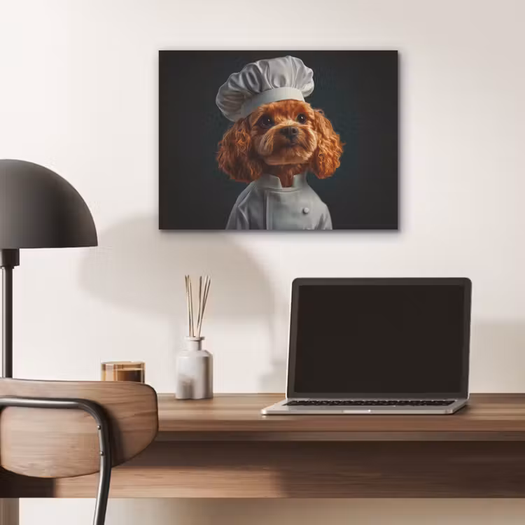 Bruin - Kok - Hondje PET vilt klein -sfeer5