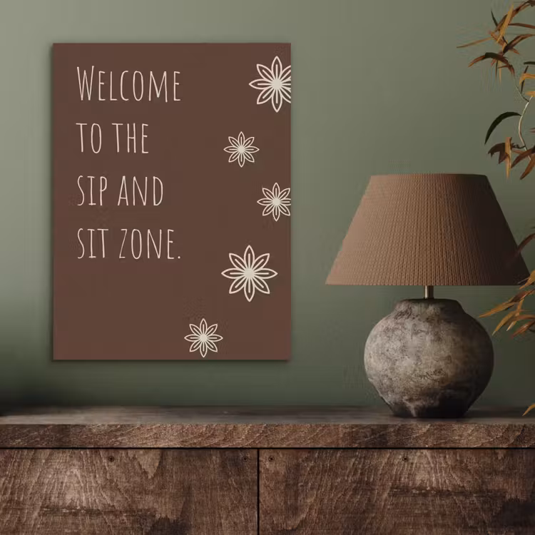 Bruin - Quote - Bloemen - Zomer PET vilt klein -sfeer2