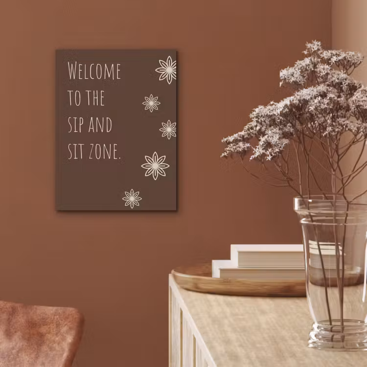 Bruin - Quote - Bloemen - Zomer PET vilt klein -sfeer4