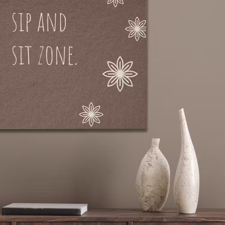 Bruin - Quote - Bloemen - Zomer PET vilt klein -sfeer6_closeup